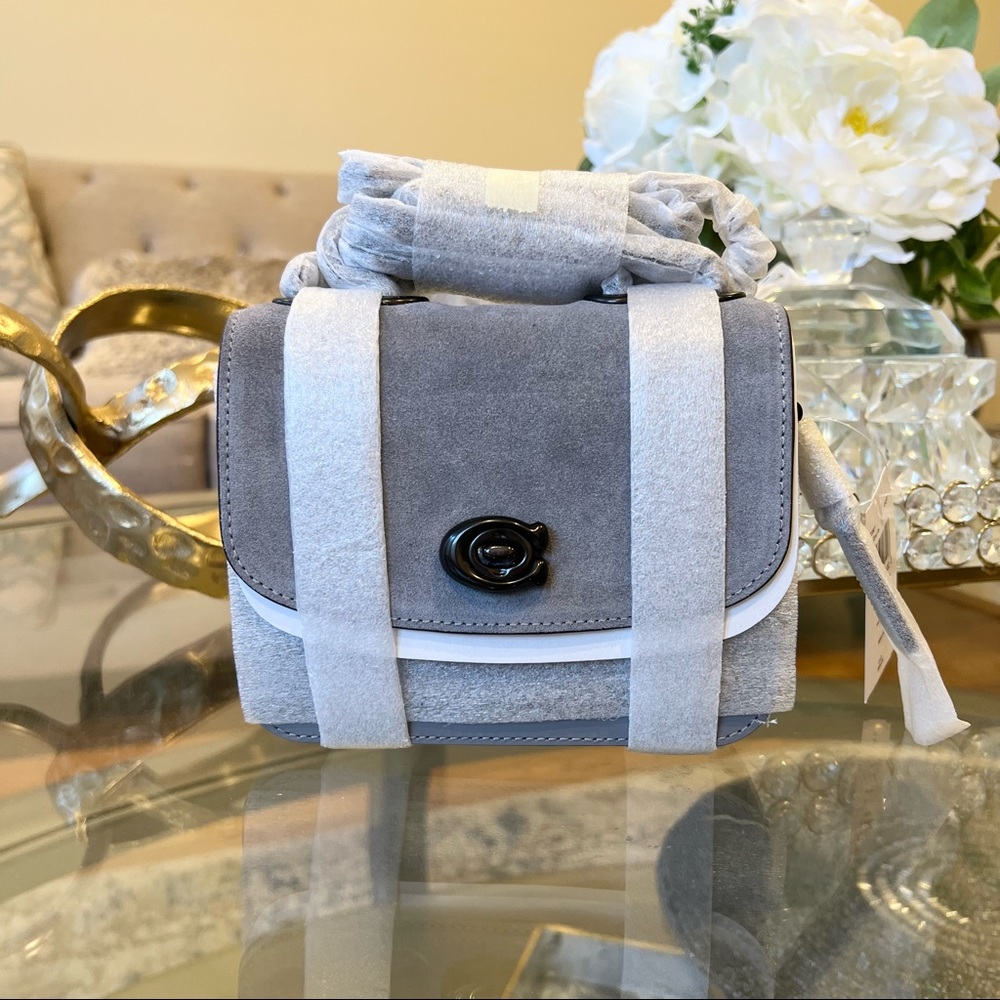 Coach Madison Shoulder Bag 16 Crossbody Bag Pewter/Granite - Picture 10 of 13